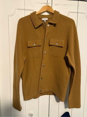 Reiss Men's Caramel Brown Shirt Jacket 100% Wool